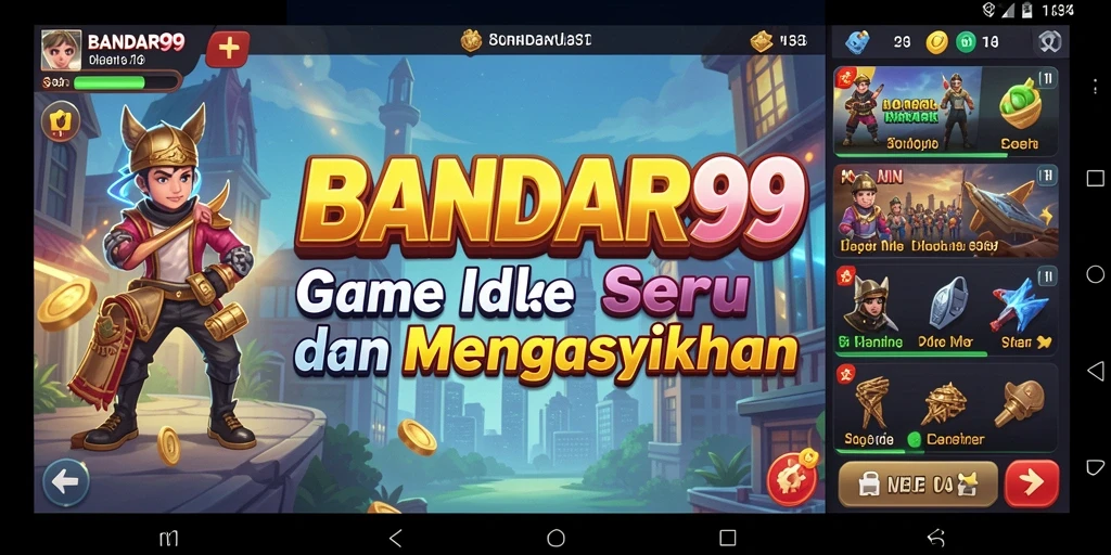 Tampilan gameplay <strong>BANDAR99</strong> yang menarik dengan banyak aktivitas Idle.