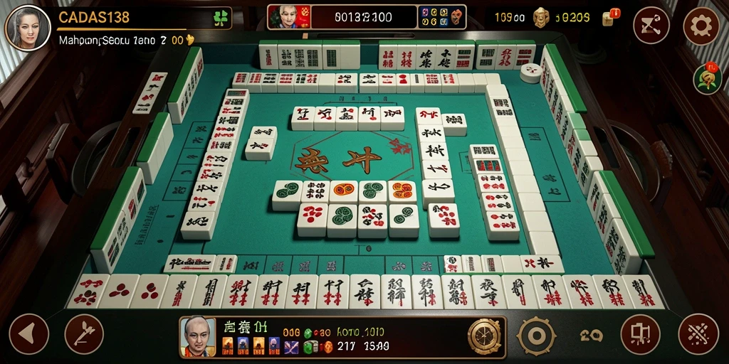 Tampilan gameplay Mahjong yang menarik dalam CADAS138.