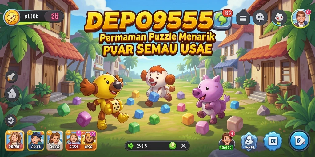 Tampilan gameplay DEPO555 menampilkan teka-teki yang menantang dan interaktif.