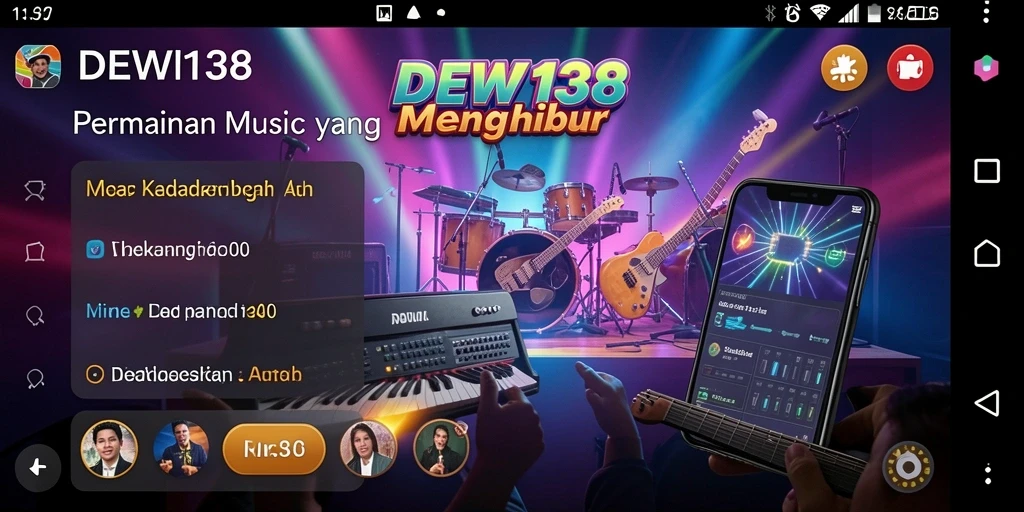 Tampilan permainan DEWI138 dengan gameplay interaktif musik.