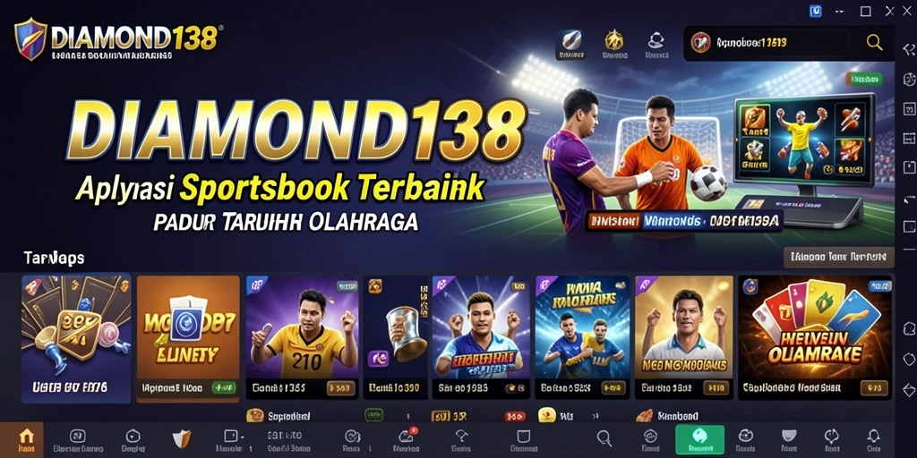 Tampilan screenshot DIAMOND138 dengan fitur sportsbook yang menarik.