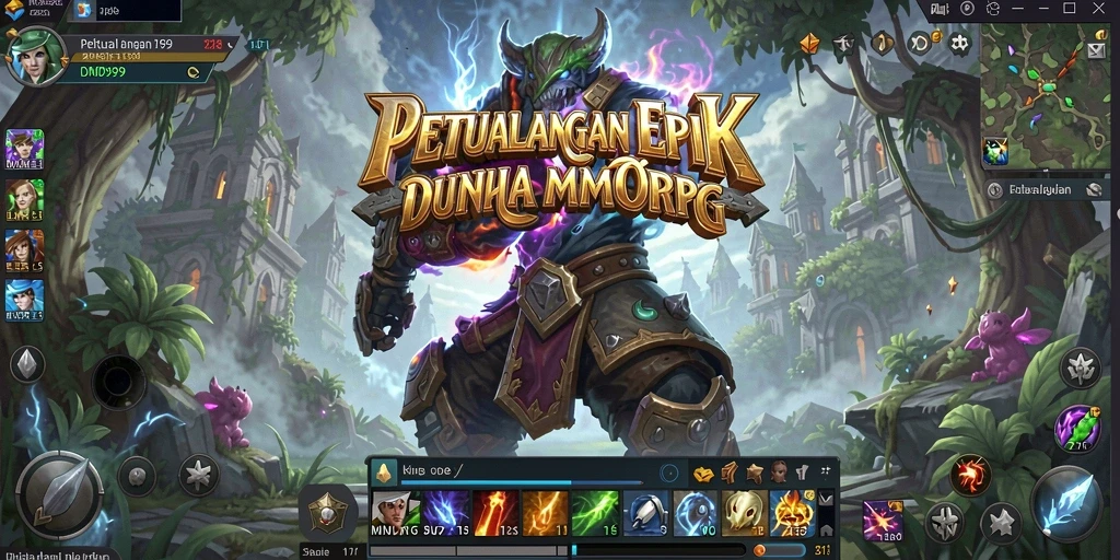 DMD999 menampilkan aksi epik di dunia MMORPG yang menantang.