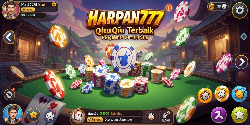 Screenshot gameplay QiuQiu menampilkan aksi seru dalam HARAPAN777.