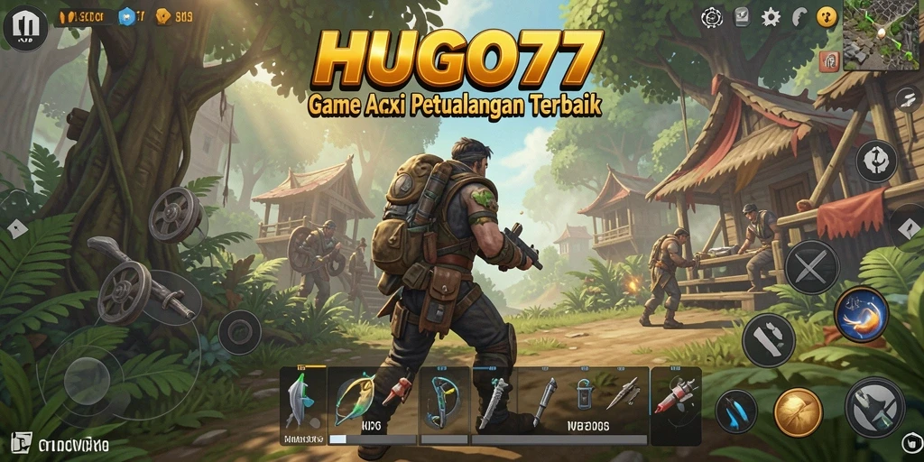 Tampilan gameplay seru dan mendebarkan di HUGO77