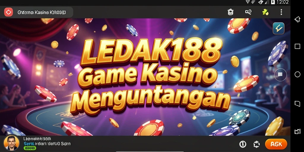 Tampilan utama aplikasi LEDAK188 saat bermain Kasino.