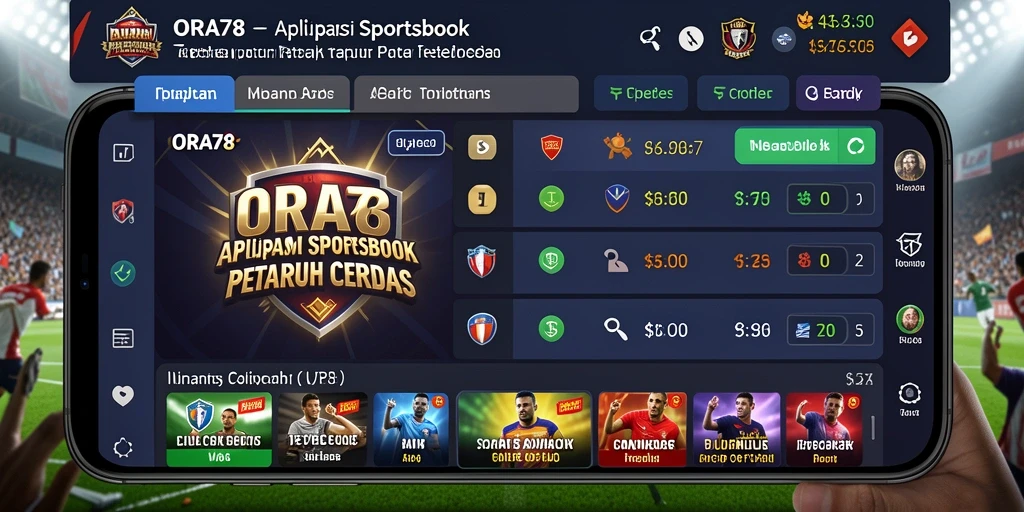 Tampilan screenshot ORA78 dengan antarmuka Sportsbook yang menarik.