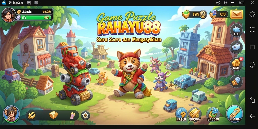 Tampilan gameplay RAHAYU88 yang penuh warna dan seru.