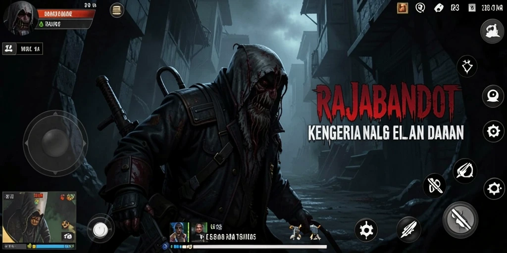 Tangkapan layar RAJABANDOT menampilkan suasana mencekam dalam gameplay.