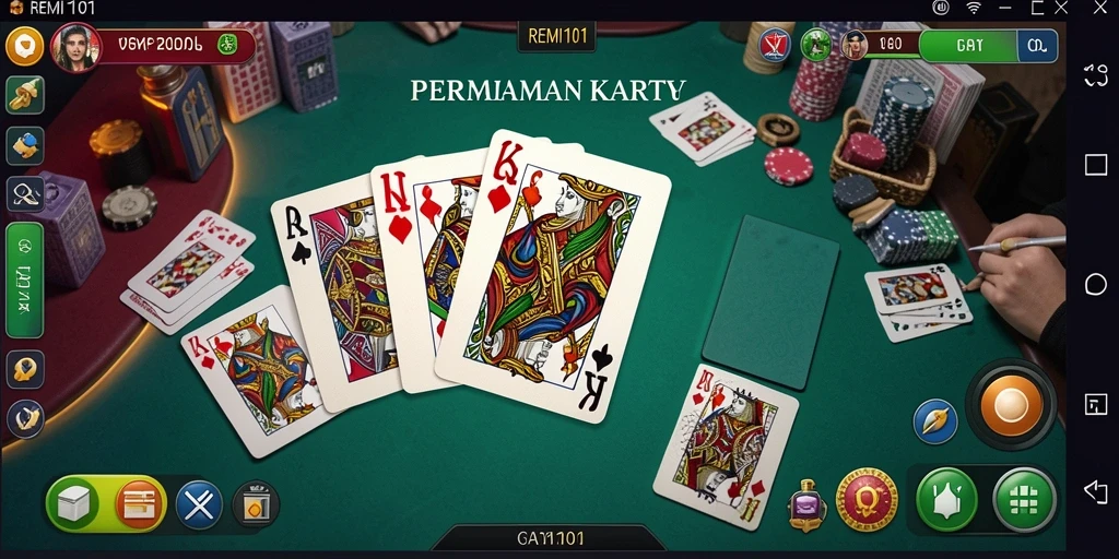 Tampilan utama <strong>REMI101</strong> dengan fitur-fitur pengaturan permainan.