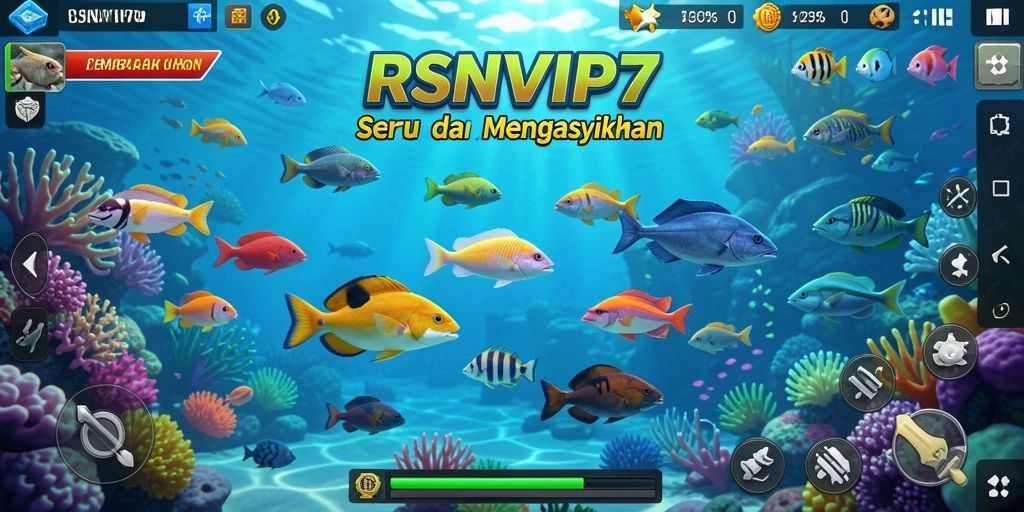Tampilan gameplay RSNVIP7 dengan aksi menembak ikan yang seru.