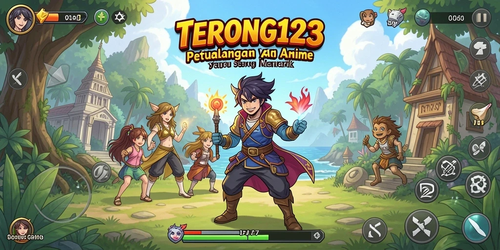 Screenshot gameplay TERONG123 menampilkan aksi seru dalam pertarungan Anime.