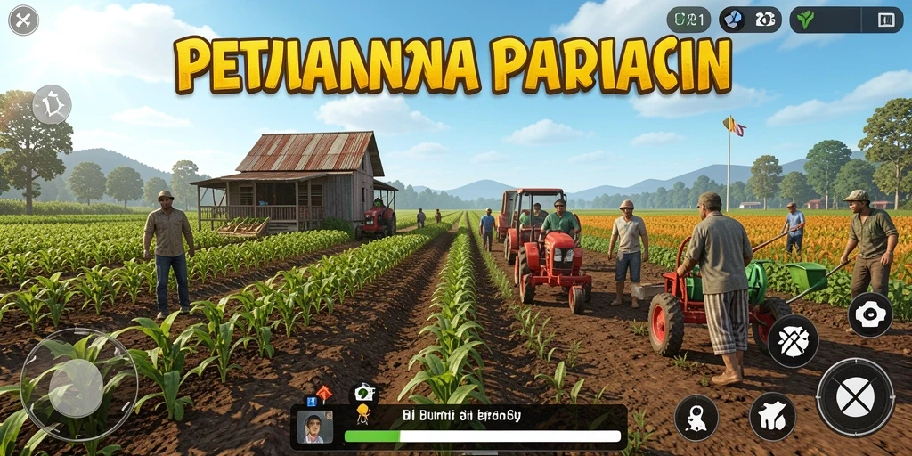Gameplay seru dalam dunia pertanian yang menantang.