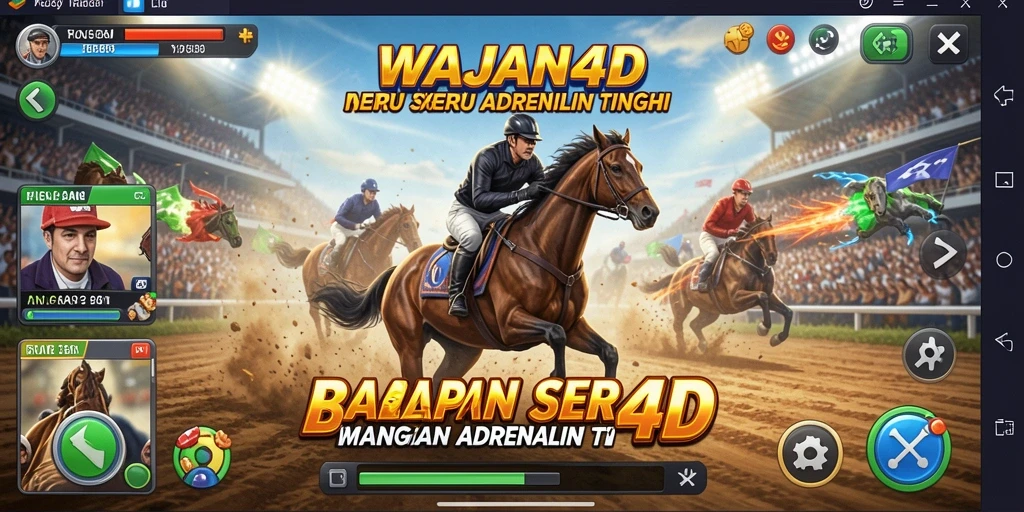 Tampilan gameplay seru di lintasan balap WAJAN4D.